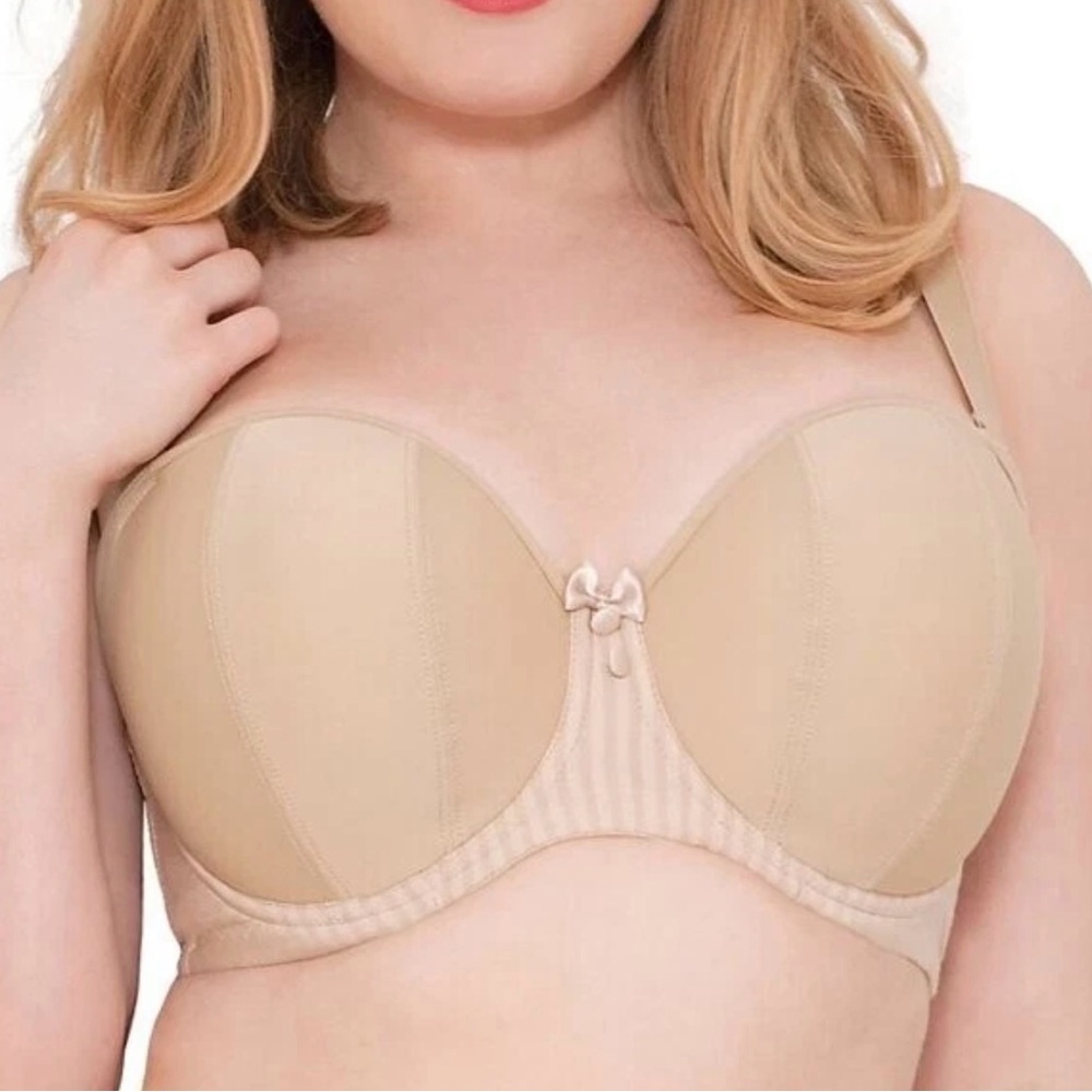 (NWT) Curvy Kate LUXE Multiway Strapless Bra 34H (34K) / Biscotti /large bust - Picture 3 of 16